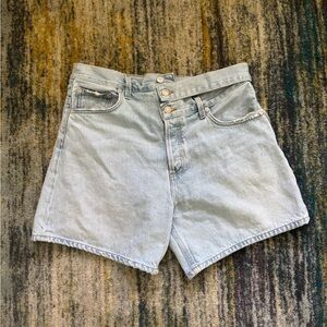 Agolde Women's‎ Criss Cross Upsized Jean Shorts Asymmetrical Size 30